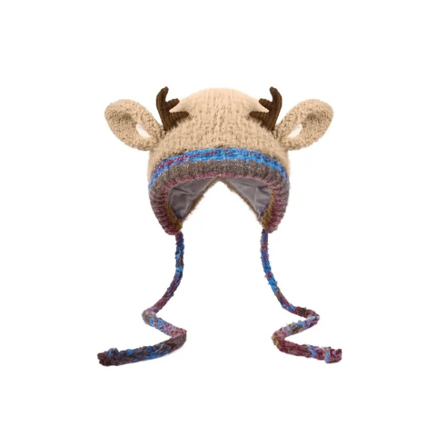 🦌🎄 Christmas Sale 49% OFF! 🧶 Original Design Handmade Festive Christmas Antler Hat  (🎁Perfect Gift)