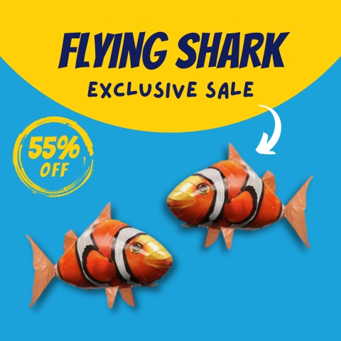 🎁 Christmas Must-Have Toy 🎁 RC Flying Shark for Kids & Family Fun