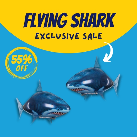 🎁 Christmas Must-Have Toy 🎁 RC Flying Shark for Kids & Family Fun