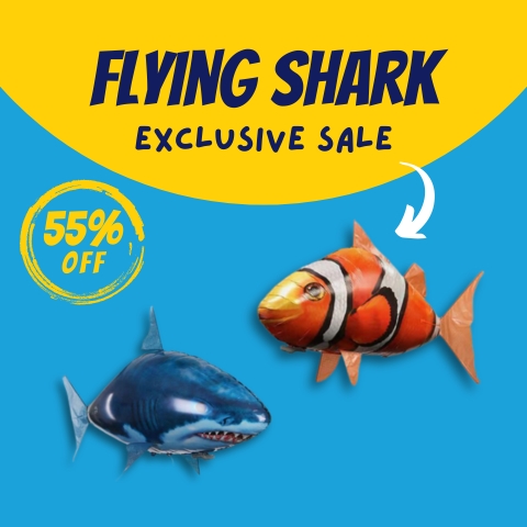 🎁 Christmas Must-Have Toy 🎁 RC Flying Shark for Kids & Family Fun