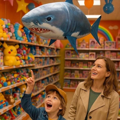 🎁 Christmas Must-Have Toy 🎁 RC Flying Shark for Kids & Family Fun